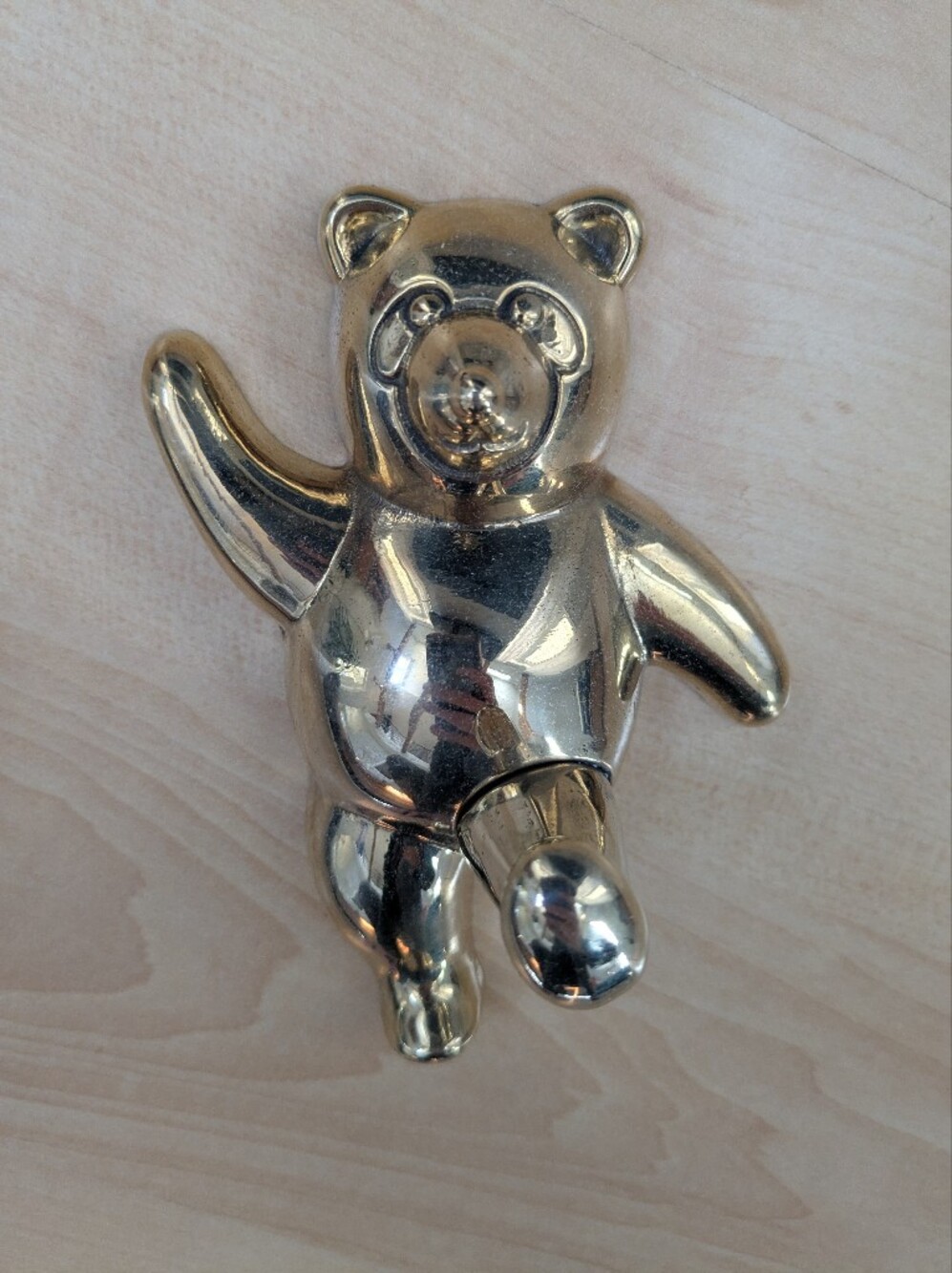 Vintage Brass Bear Wall Hook 🐻